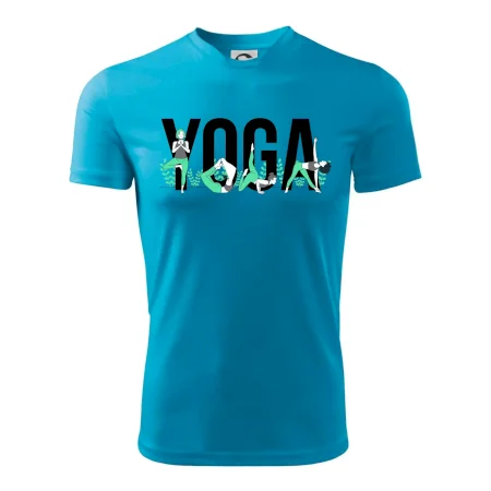 Yoga nápis barevný