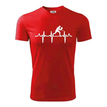 EKG stolní tenista stojící