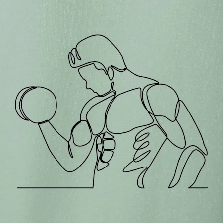 Fitness muž jedním tahem