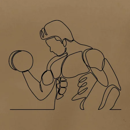 Fitness muž jedním tahem