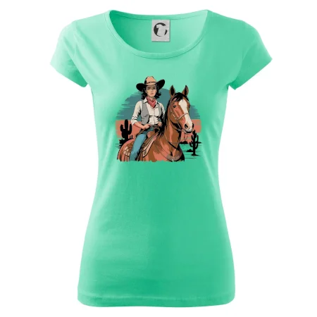 Cowgirl vintage na koni