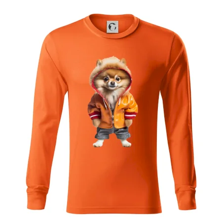 Pomeranian v bundě