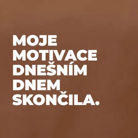 MOJE MOTIVACE DNEŠNÍM DNEM SKONČILA.