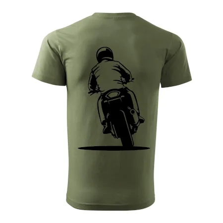 Motorkář na zádech - silnice