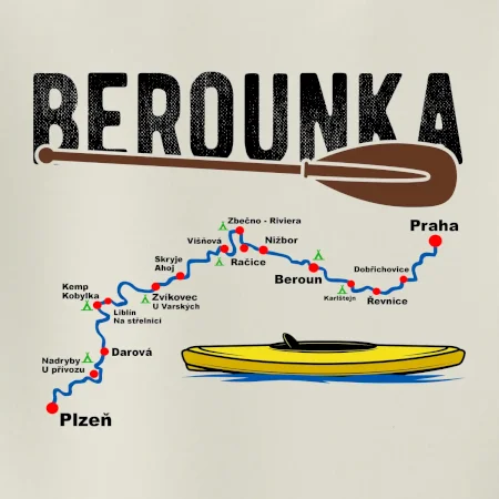 Mapa řeky Berounky