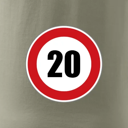 Dopravní značka - omezení rychlosti 20