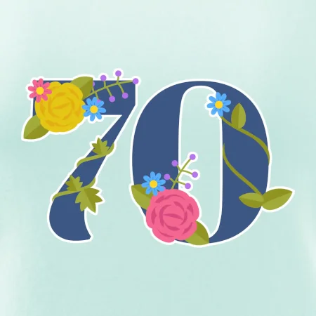 Květinové číslo kreslené - 70