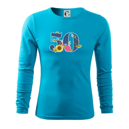 Květinové číslo kreslené - 50