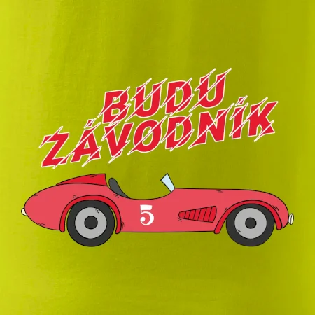 Budu závodník červené staré auto