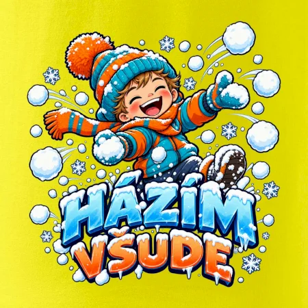Rodinná vánoční trička - Házím všude dítě sněhová bitva