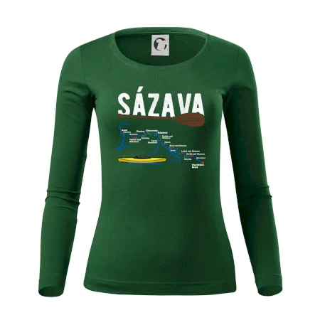 Mapa řeky Sázavy