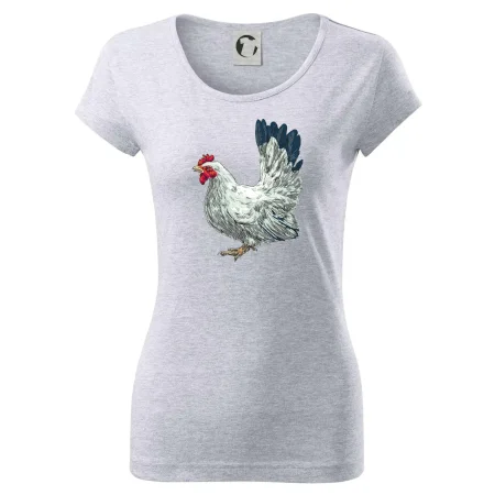Slepice kreslená bílá