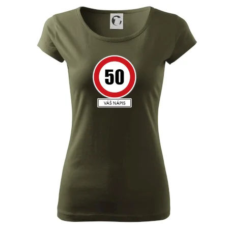 Dopravní značka - rychlost 50 - váš nápis