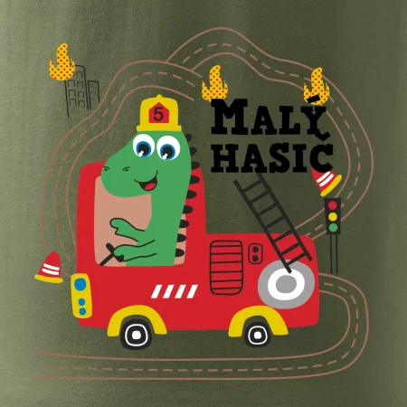 Malý hasič - auto a dinosaurus