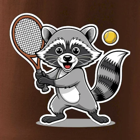 Mýval hraje tenis kreslený