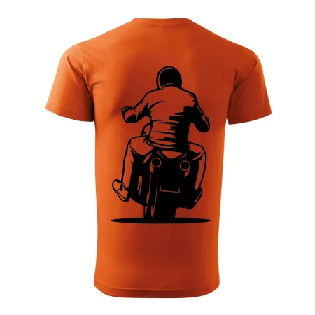 Motorkář na zádech - chopper