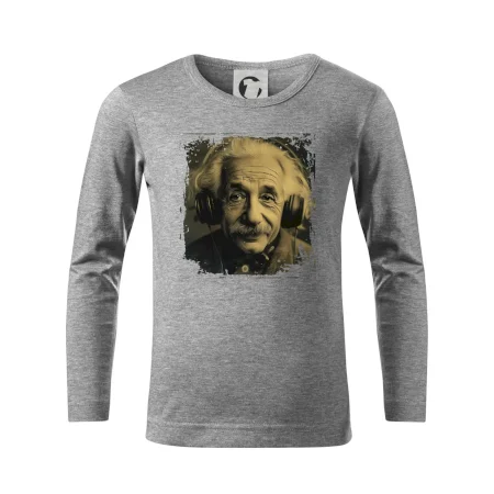 Albert se sluchátky