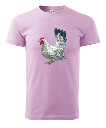 Slepice kreslená bílá