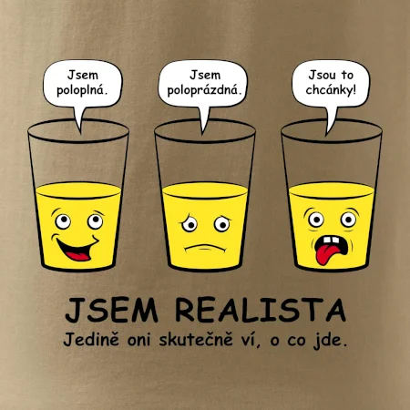Jsem realista - skleničky (Hana-creative)