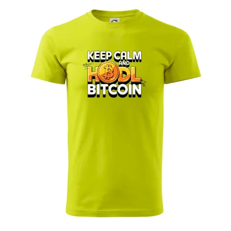 3D nápis Keep Calm and HODL Bitcoin