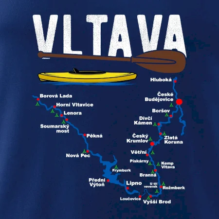 Mapa řeky Vltavy