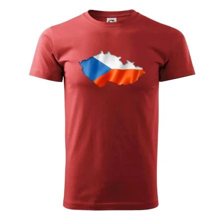 Česká vlajka v obrysu republiky