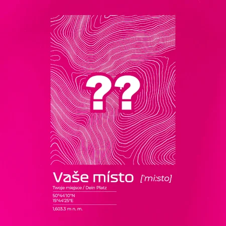 Vaše místo - vrstevnice v obdélníku