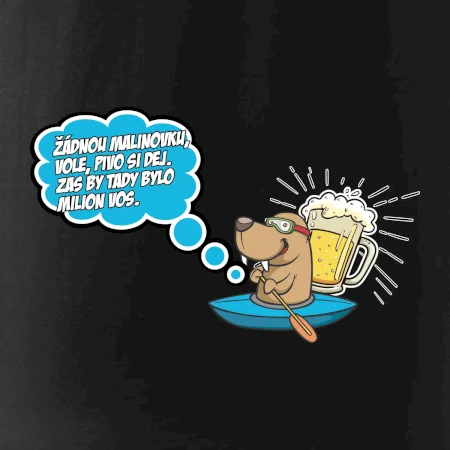 Žádnou malinovku, ale pivo
