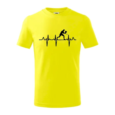 EKG stolní tenista stojící