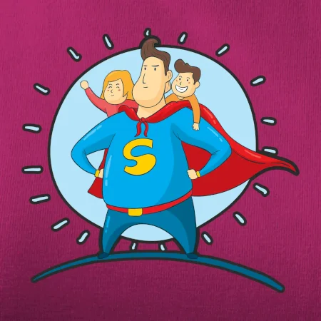 Táta superman - holka a kluk