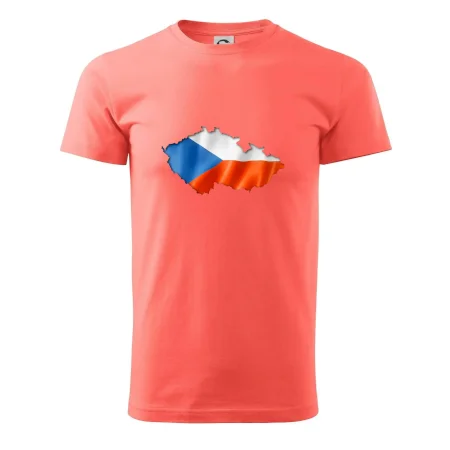 Česká vlajka v obrysu republiky