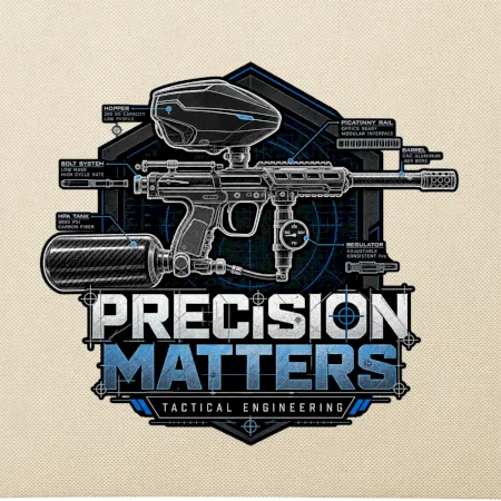 Technický nákres precision matters paintball