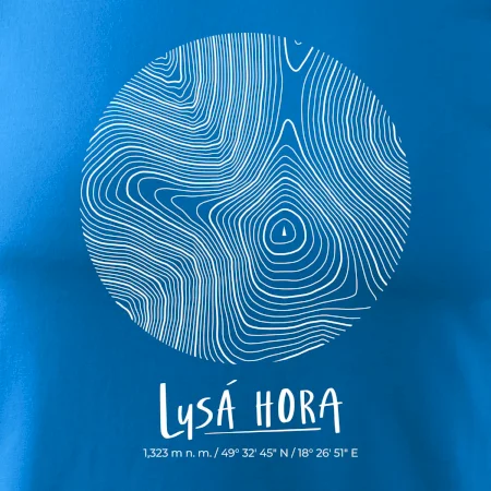 Lysá hora - vrstevnice v kruhu