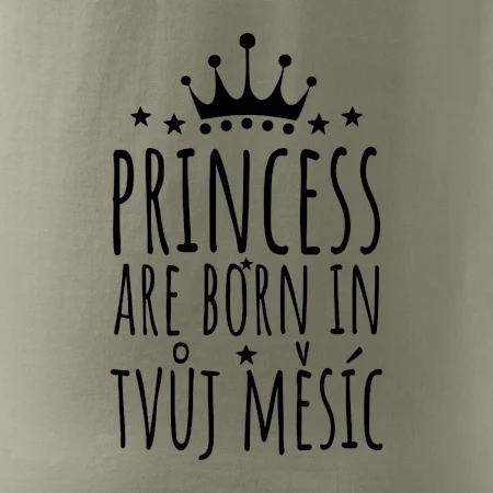Princesses are born in (vlastní nápis měsíc narození)