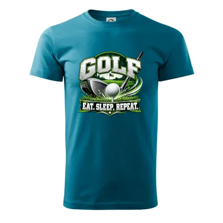 Golfová hůl s míčkem eat sleep repeat