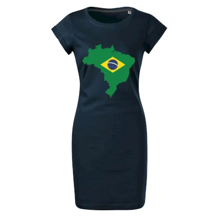 Brazílie vlajka v mapě