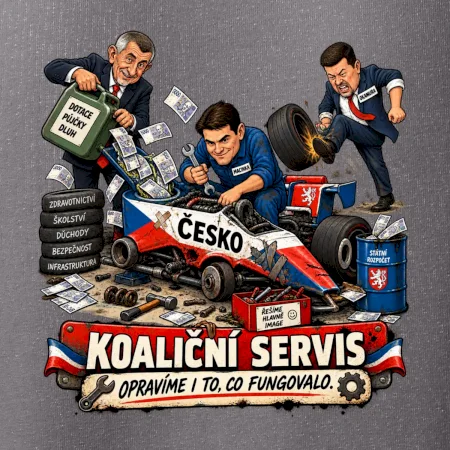 Macinka opravuje závodní auto ČESKO