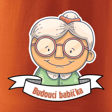 Budoucí babička kreslená