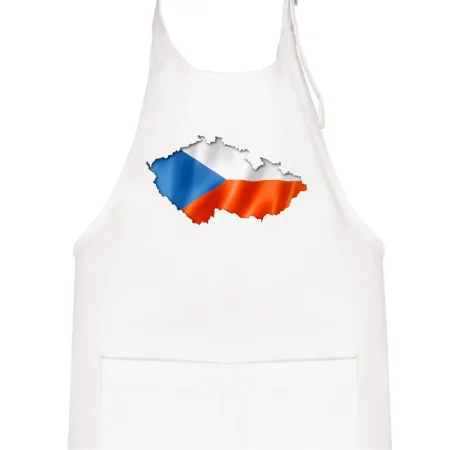 Česká vlajka v obrysu republiky