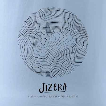 Jizera - vrstevnice v kruhu