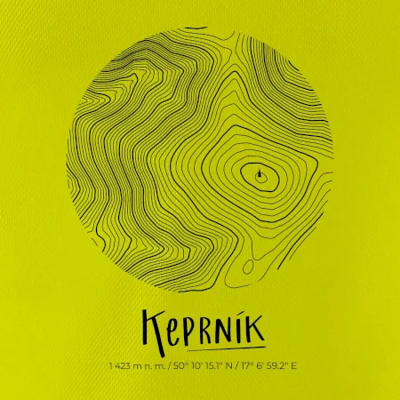 Keprník - vrstevnice v kruhu