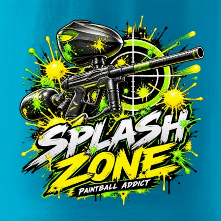 Neonový zásah splash zone paintball