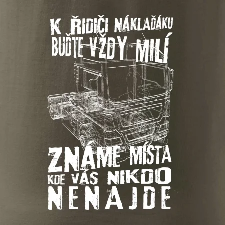 K řidiči náklaďáku buďte vždy milý