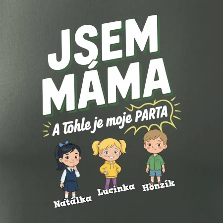 Jsem máma a tohle je moje parta  (obrázky a jména dětí)
