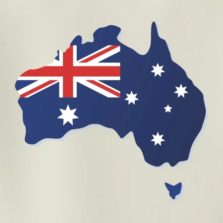 Austrálie - vlajka mapa