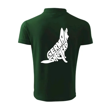 Německý ovčák sedící napis