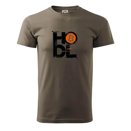 Hodl velký nápis a logo BTC
