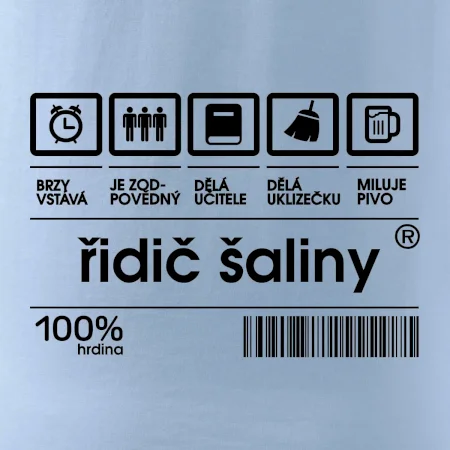 Čárový kód - řidič šaliny