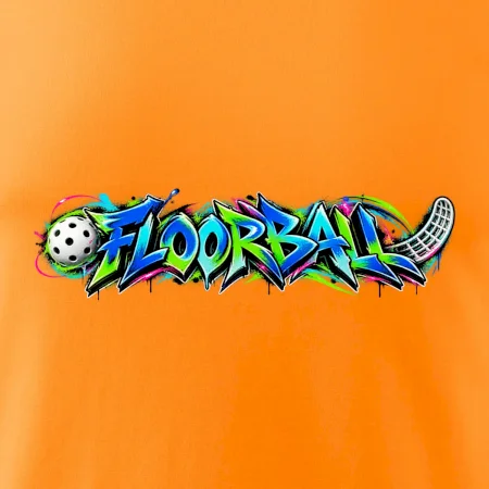 Florbalové graffiti v neonových barvách