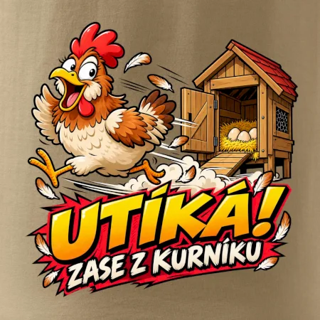 Útěk slepice z kurníku